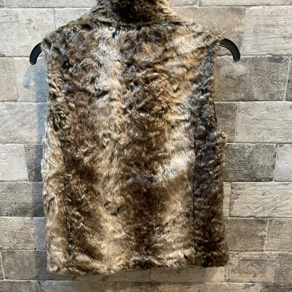 ❤️ GAP KIDS GIRLS BROWN FUR VEST SIZE XXL